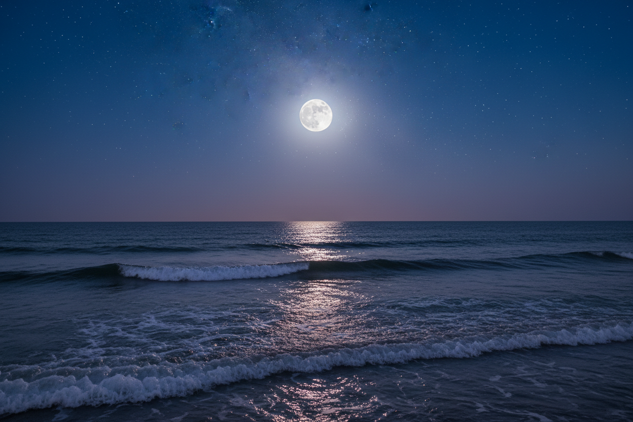 Cherokee Rain Hero Image - Ocean, Moon, and Stars